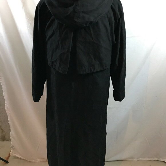 Saks Fifth Avenue dbl breasted black trench coat - Picture 4 of 7